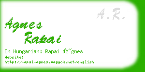 agnes rapai business card